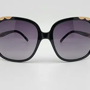 Chloe CL2221 C01 Ernie Black Gold Frame Grey Gradient Lens Sunglasses 60-17-130 Chloe CL2221 C01 Ernie Black Gold Frame Grey Gradient Lens  main image 3
